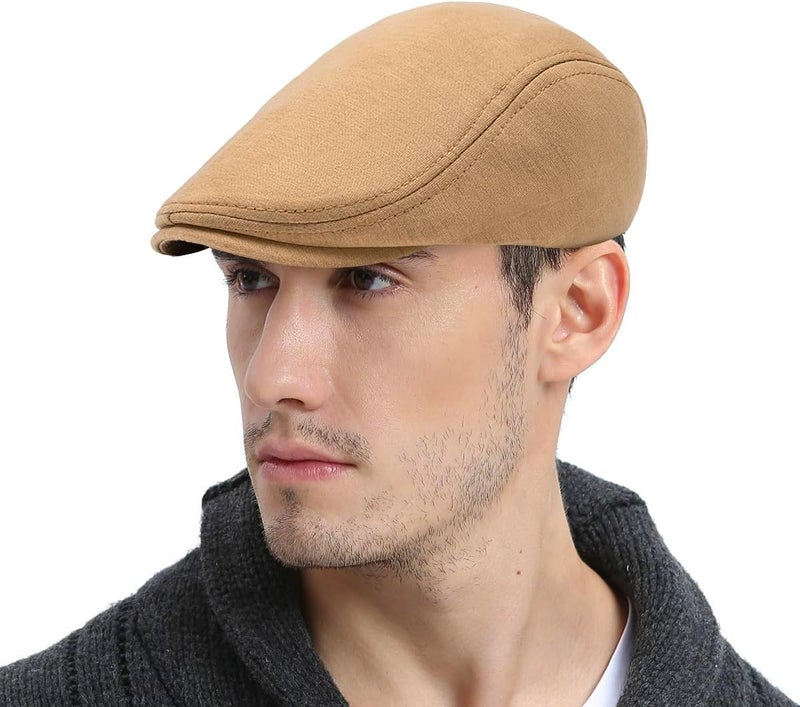 Xinveen Men's Newsboy Hat Adjustable Beret Ivy Cap Irish Cabbie Driving Hunting Hats - Image 2